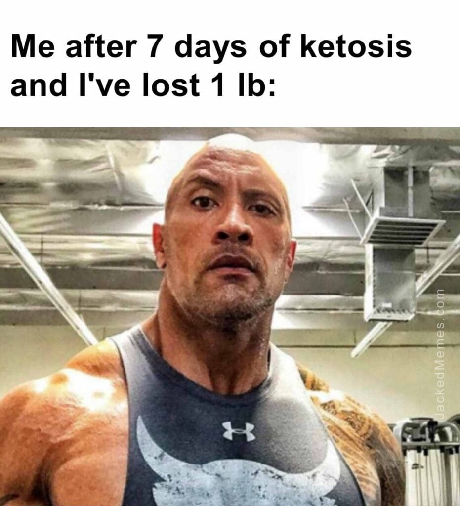 Me after 7 days of ketosis and i've lost 1 lb