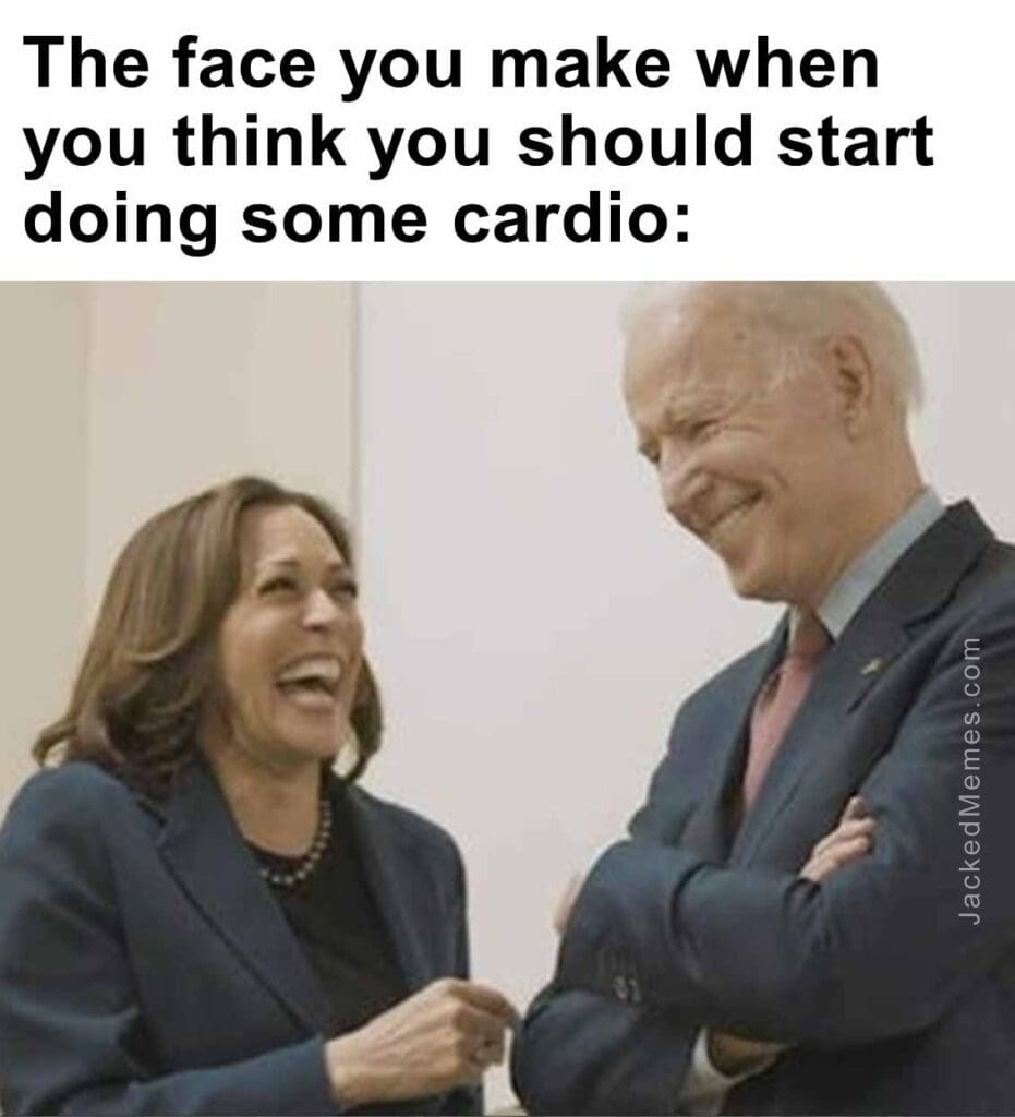 The face you make when you think you should start doing some cardio