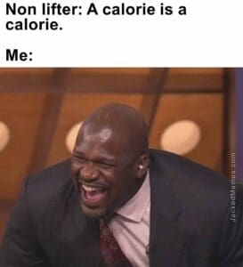 Non lifter a calorie is a calorie.  me