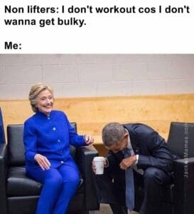 Non lifters i don't workout cos i don't wanna get bulky.  me