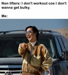 Non lifters i don't workout cos i don't wanna get bulky.  me