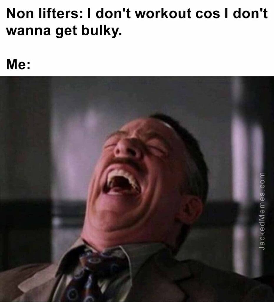 Non lifters i don't workout cos i don't wanna get bulky.  me