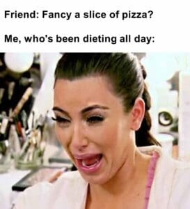 Friend fancy a slice of pizza   me