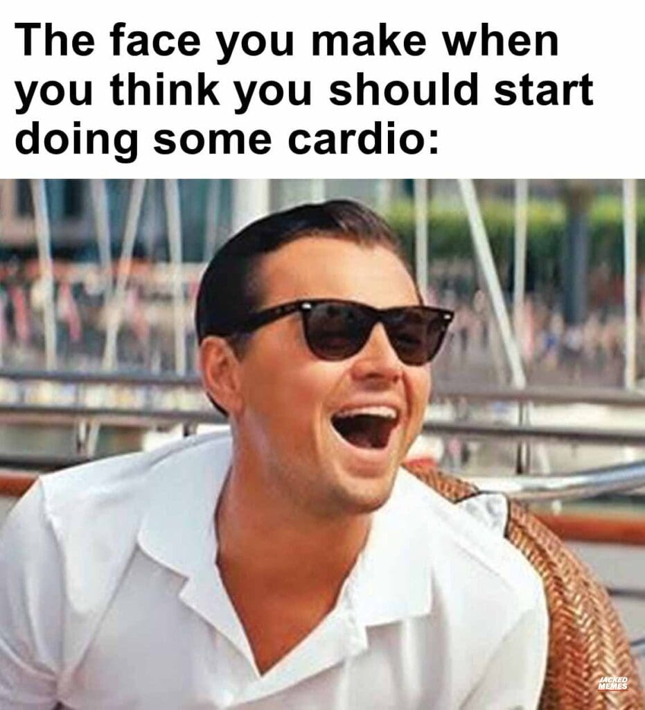 The face you make when you think you should start doing some cardio