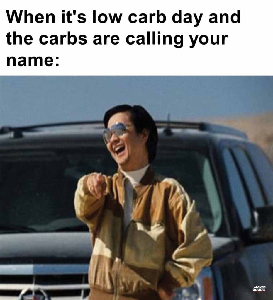 When it's low carb day and the carbs are calling your name