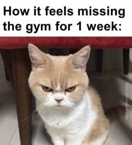 How it feels missing the gym for 1 week