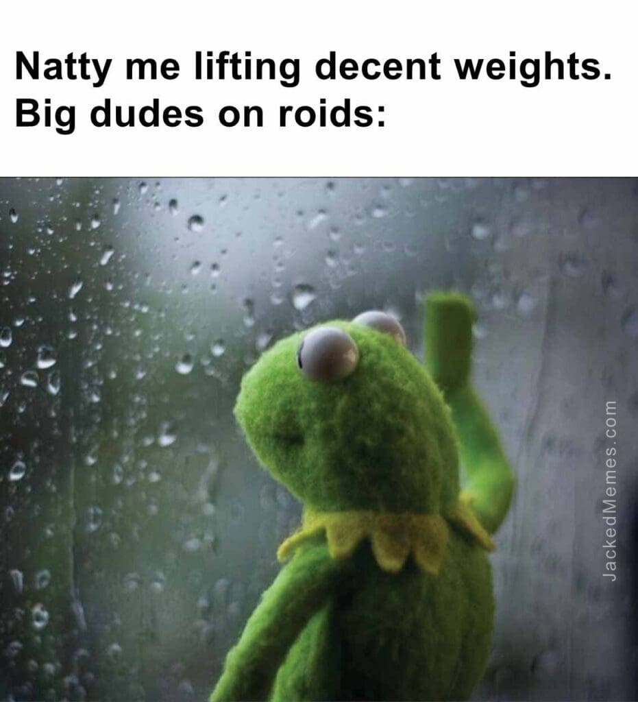 Natty me lifting decent weights. big dudes on roids