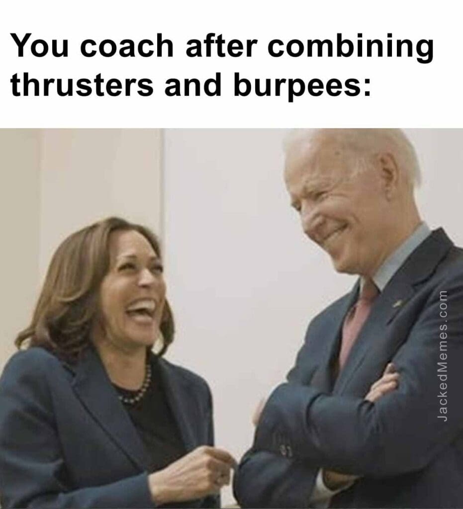 You coach after combining thrusters and burpees