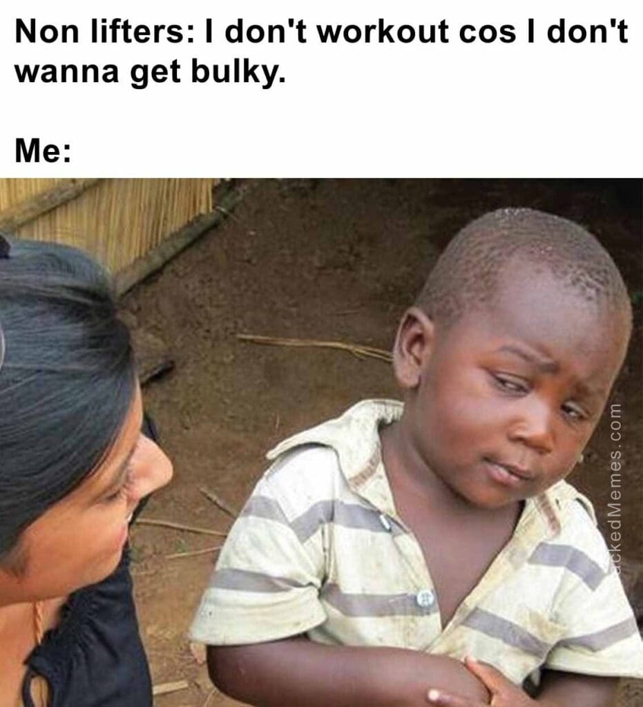 Non lifters i don't workout cos i don't wanna get bulky.  me