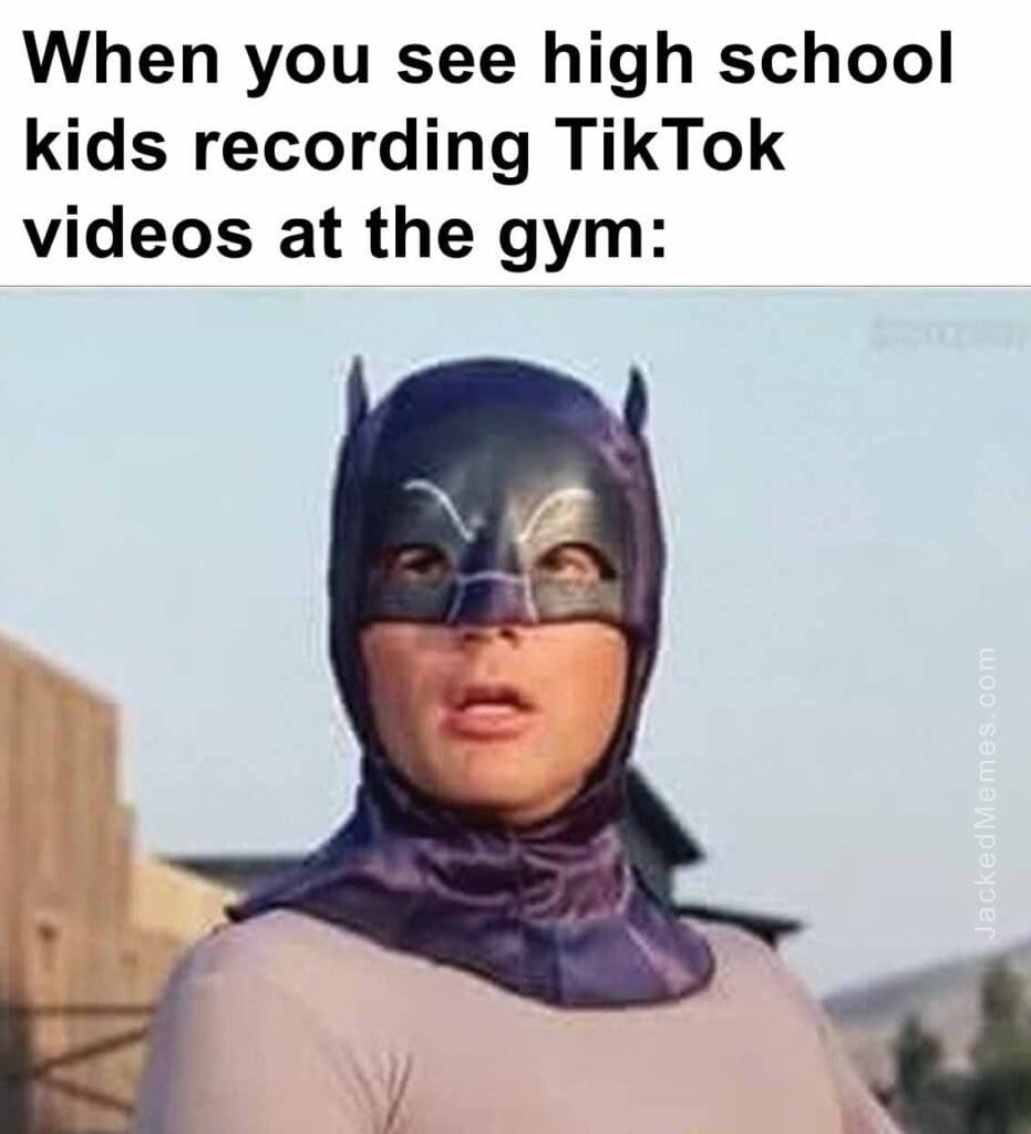 When you see high school kids recording tiktok videos at the gym