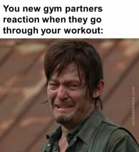 You new gym partners reaction when they go through your workout