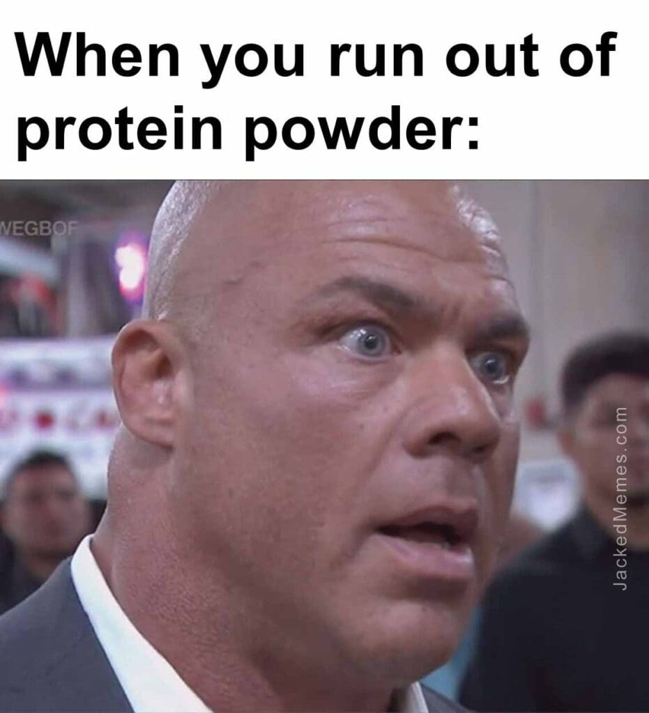 When you run out of protein powder