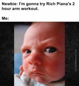 Newbie i'm gonna try rich piana's 2 hour arm workout.  me