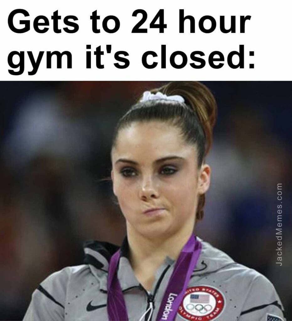 Gets to 24 hour gym it's closed