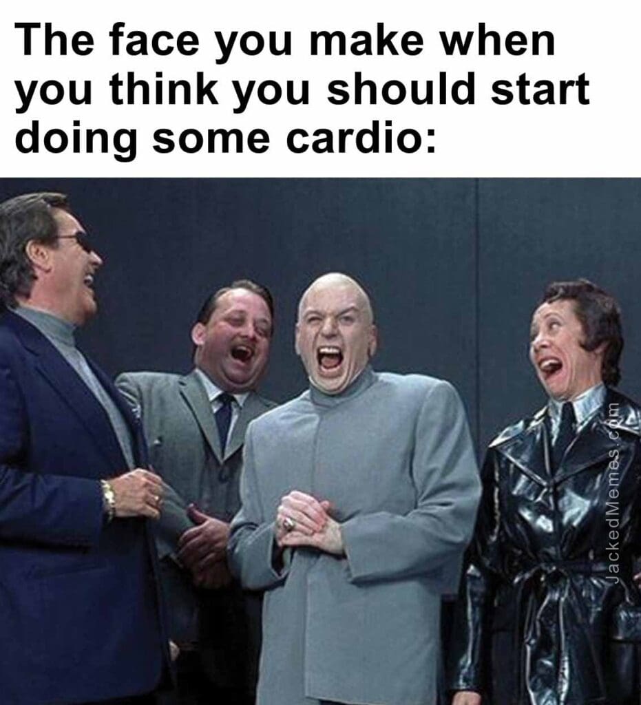 The face you make when you think you should start doing some cardio