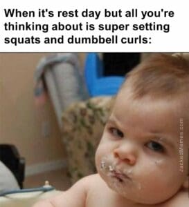 When it's rest day but all you're thinking about is super setting squats and dumbbell curls