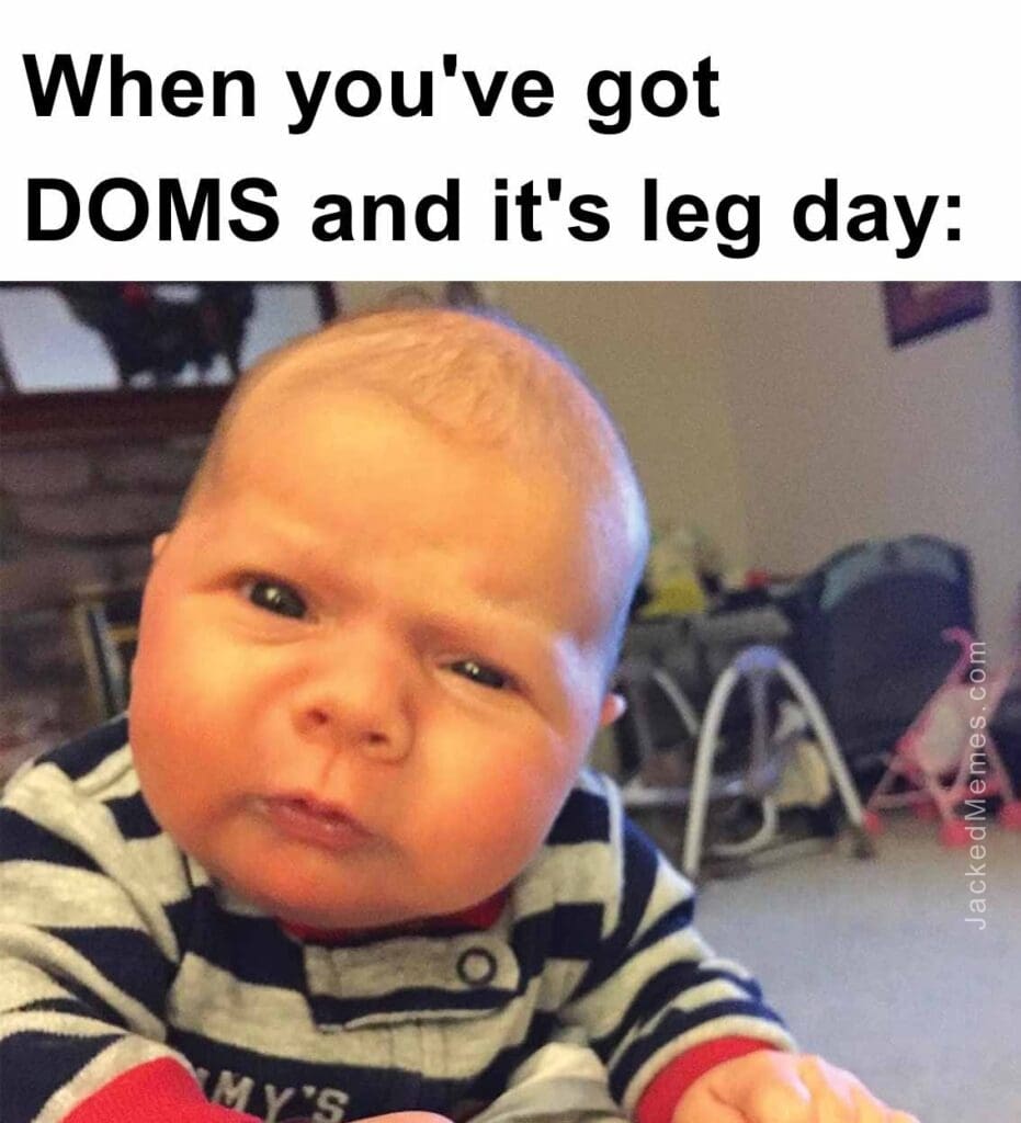 When you've got doms and it's leg day