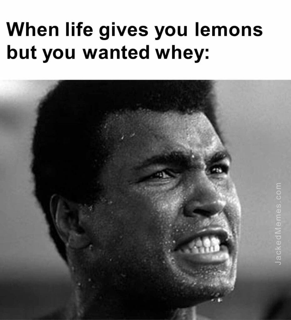 When life gives you lemons but you wanted whey