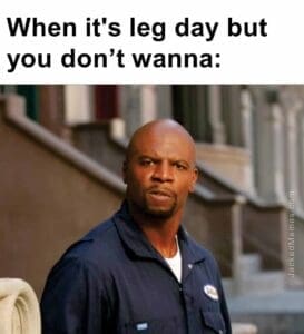 When it's leg day but you dont wanna