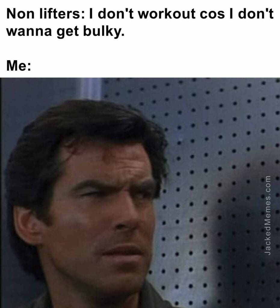 Non lifters i don't workout cos i don't wanna get bulky.  me