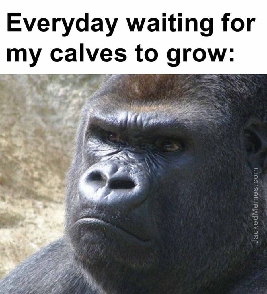 Everyday waiting for my calves to grow