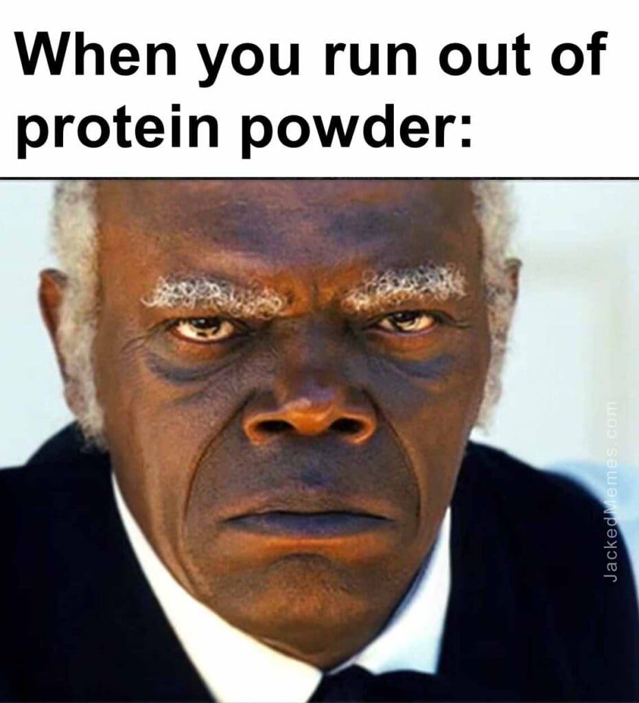 When you run out of protein powder