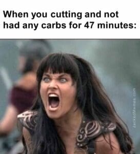 When you cutting and not had any carbs for 47 minutes