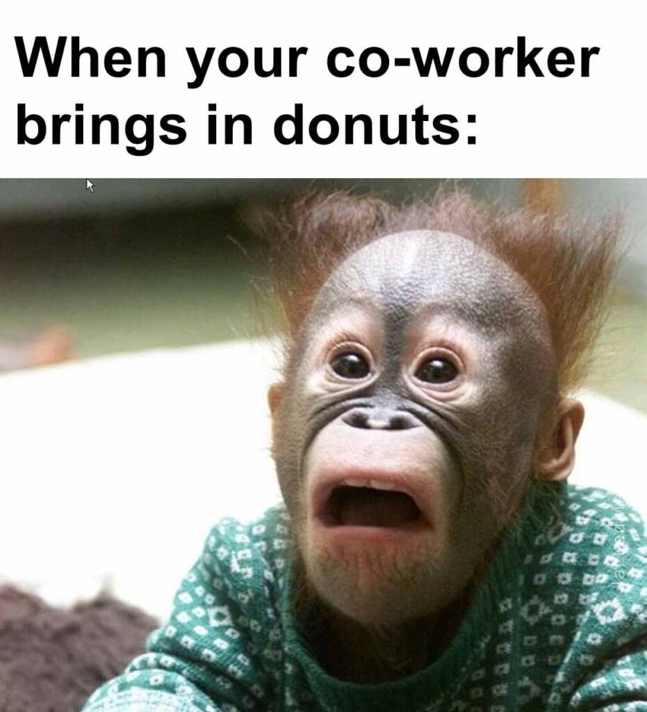 When your coworker brings in donuts