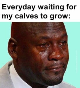 Everyday waiting for my calves to grow